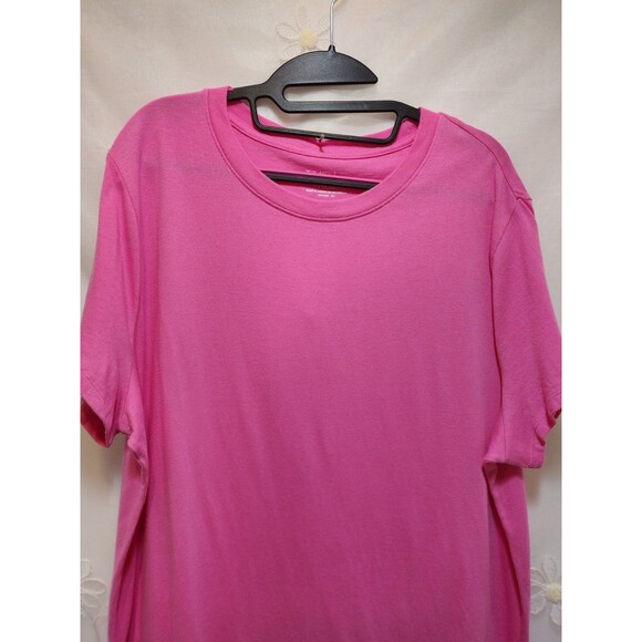 Time And Tru Women XL Pink Shirt Dress Loungewear Sleep Nightgown Loose Pajama - Picture 4 of 12